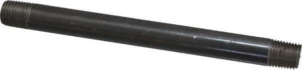 Value Collection - Schedule 40, 1/4" Diam x 6" Long Steel Black Pipe Nipple - Threaded - Eagle Tool & Supply