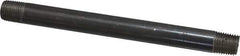 Value Collection - Schedule 40, 1/4" Diam x 6" Long Steel Black Pipe Nipple - Threaded - Eagle Tool & Supply