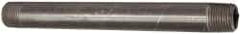 Value Collection - Schedule 40, 3/8" Diam x 6" Long Steel Black Pipe Nipple - Threaded - Eagle Tool & Supply