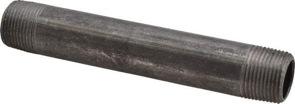 Value Collection - Schedule 40, 3/4" Diam x 6" Long Steel Black Pipe Nipple - Threaded - Eagle Tool & Supply