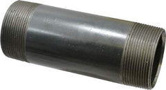 Value Collection - Schedule 40, 2" Diam x 6" Long Steel Black Pipe Nipple - Threaded - Eagle Tool & Supply