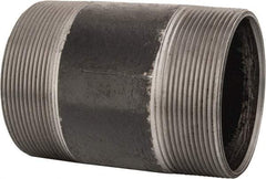 B&K Mueller - Schedule 40, 4" Diam x 6" Long Steel Black Pipe Nipple - Threaded - Eagle Tool & Supply