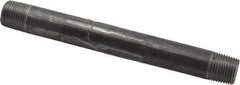 B&K Mueller - Schedule 40, 1/2" Diam x 7" Long Steel Black Pipe Nipple - Threaded - Eagle Tool & Supply