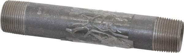 B&K Mueller - Schedule 40, 1" Diam x 7" Long Steel Black Pipe Nipple - Threaded - Eagle Tool & Supply