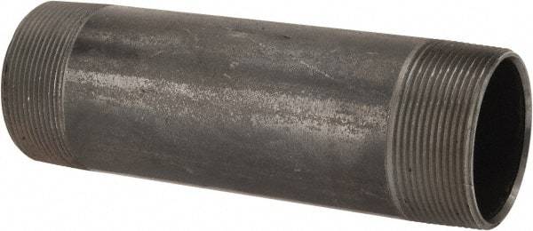 B&K Mueller - Schedule 40, 2" Diam x 7" Long Steel Black Pipe Nipple - Threaded - Eagle Tool & Supply