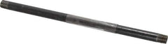 Value Collection - Schedule 40, 1/8" Diam x 8" Long Steel Black Pipe Nipple - Threaded - Eagle Tool & Supply