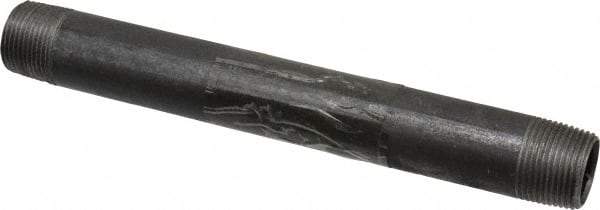 Value Collection - Schedule 40, 3/4" Diam x 8" Long Steel Black Pipe Nipple - Threaded - Eagle Tool & Supply