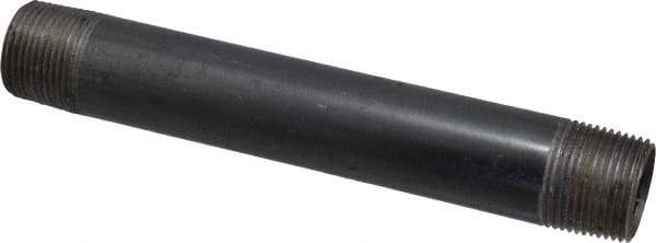 Value Collection - Schedule 40, 1" Diam x 8" Long Steel Black Pipe Nipple - Threaded - Eagle Tool & Supply