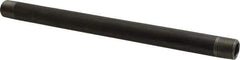 Value Collection - Schedule 40, 3/8" Diam x 9" Long Steel Black Pipe Nipple - Threaded - Eagle Tool & Supply