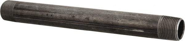 B&K Mueller - Schedule 40, 3/4" Diam x 9" Long Steel Black Pipe Nipple - Threaded - Eagle Tool & Supply