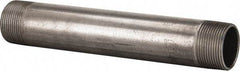 B&K Mueller - Schedule 40, 1-1/4" Diam x 9" Long Steel Black Pipe Nipple - Threaded - Eagle Tool & Supply