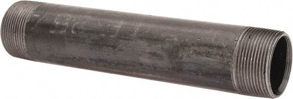 B&K Mueller - Schedule 40, 1-1/2" Diam x 9" Long Steel Black Pipe Nipple - Threaded - Eagle Tool & Supply