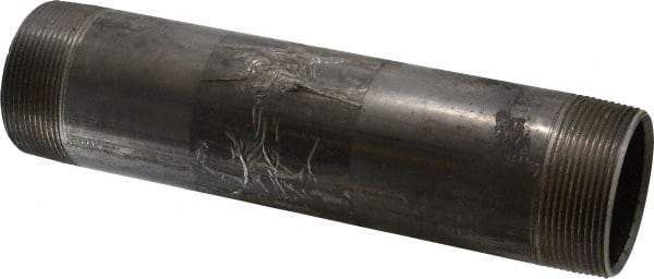 B&K Mueller - Schedule 40, 2" Diam x 9" Long Steel Black Pipe Nipple - Threaded - Eagle Tool & Supply