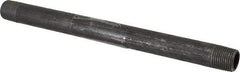 Value Collection - Schedule 40, 1/2" Diam x 10" Long Steel Black Pipe Nipple - Threaded - Eagle Tool & Supply