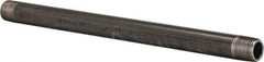 B&K Mueller - Schedule 40, 1/2" Diam x 11" Long Steel Black Pipe Nipple - Threaded - Eagle Tool & Supply