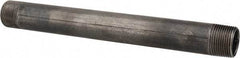 B&K Mueller - Schedule 40, 1" Diam x 11" Long Steel Black Pipe Nipple - Threaded - Eagle Tool & Supply