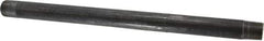 B&K Mueller - Schedule 40, 1/2" Diam x 12" Long Steel Black Pipe Nipple - Threaded - Eagle Tool & Supply