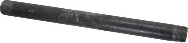 B&K Mueller - Schedule 40, 3/4" Diam x 12" Long Steel Black Pipe Nipple - Threaded - Eagle Tool & Supply