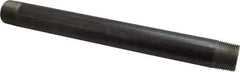 B&K Mueller - Schedule 40, 1" Diam x 12" Long Steel Black Pipe Nipple - Threaded - Eagle Tool & Supply