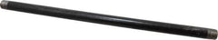 B&K Mueller - Schedule 40, 1/2" Diam x 18" Long Steel Black Pipe Nipple - Threaded - Eagle Tool & Supply