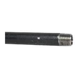 B&K Mueller - Schedule 40, 1/2" Diam x 24" Long Steel Black Pipe Nipple - Threaded - Eagle Tool & Supply