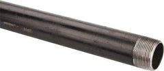 B&K Mueller - Schedule 40, 1-1/4" Diam x 24" Long Steel Black Pipe Nipple - Threaded - Eagle Tool & Supply