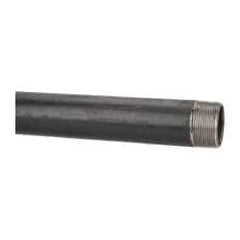 B&K Mueller - Schedule 40, 1-1/2" Diam x 24" Long Steel Black Pipe Nipple - Threaded - Eagle Tool & Supply