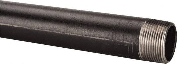 B&K Mueller - Schedule 40, 1-1/4" Diam x 36" Long Steel Black Pipe Nipple - Threaded - Eagle Tool & Supply