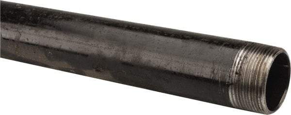 B&K Mueller - Schedule 40, 1-1/2" Diam x 48" Long Steel Black Pipe Nipple - Threaded - Eagle Tool & Supply