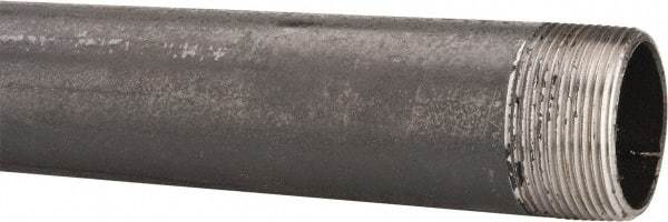 B&K Mueller - Schedule 40, 1-1/2" Diam x 72" Long Steel Black Pipe Nipple - Threaded - Eagle Tool & Supply