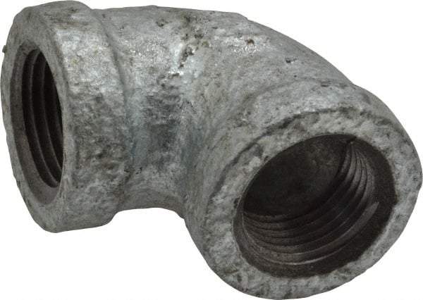 B&K Mueller - Class 150, 3/8" Galvanized Pipe 90° Elbow - Threaded, Malleable Iron - Eagle Tool & Supply