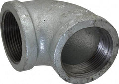 Value Collection - Class 150, 1-1/2" Galvanized Pipe 90° Elbow - Threaded, Malleable Iron - Eagle Tool & Supply