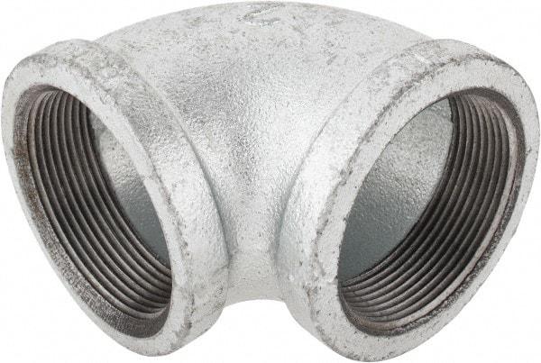 Value Collection - Class 150, 2" Galvanized Pipe 90° Elbow - Threaded, Malleable Iron - Eagle Tool & Supply