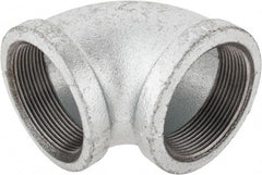 Value Collection - Class 150, 2" Galvanized Pipe 90° Elbow - Threaded, Malleable Iron - Eagle Tool & Supply