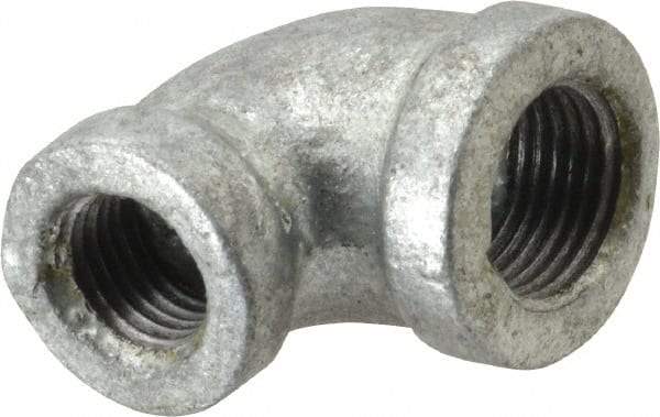 B&K Mueller - Class 150, 3/8 x 1/4" Galvanized Pipe 90° Reducing Elbow - Threaded, Malleable Iron - Eagle Tool & Supply
