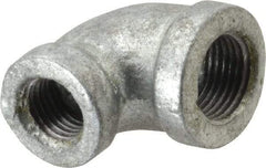 B&K Mueller - Class 150, 3/8 x 1/4" Galvanized Pipe 90° Reducing Elbow - Threaded, Malleable Iron - Eagle Tool & Supply