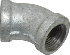 B&K Mueller - Class 150, 3/8" Galvanized Pipe 45° Elbow - Threaded, Malleable Iron - Eagle Tool & Supply
