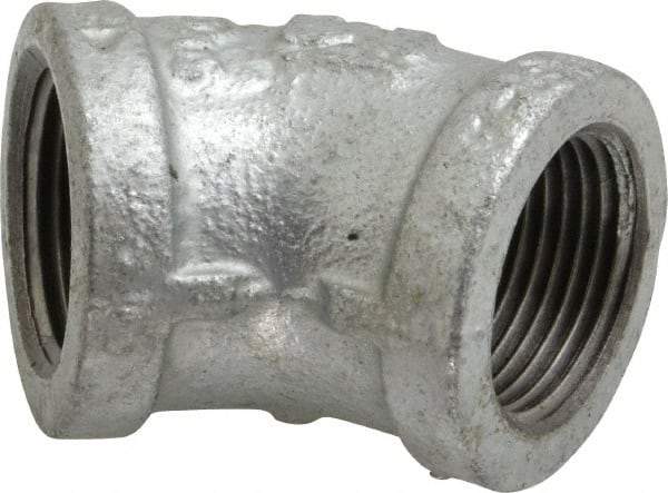 B&K Mueller - Class 150, 3/4" Galvanized Pipe 45° Elbow - Threaded, Malleable Iron - Eagle Tool & Supply