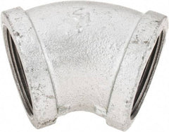 B&K Mueller - Class 150, 1-1/2" Galvanized Pipe 45° Elbow - Threaded, Malleable Iron - Eagle Tool & Supply