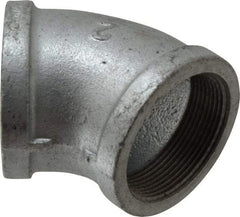 B&K Mueller - Class 150, 2" Galvanized Pipe 45° Elbow - Threaded, Malleable Iron - Eagle Tool & Supply