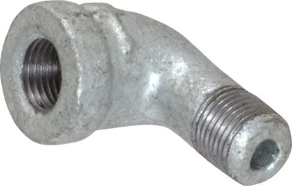 B&K Mueller - Class 150, 1/8" Galvanized Pipe 90° Street Elbow - Threaded, Malleable Iron - Eagle Tool & Supply