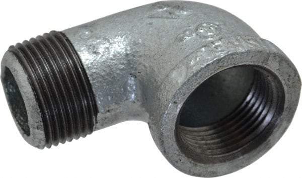 B&K Mueller - Class 150, 1" Galvanized Pipe 90° Street Elbow - Threaded, Malleable Iron - Eagle Tool & Supply