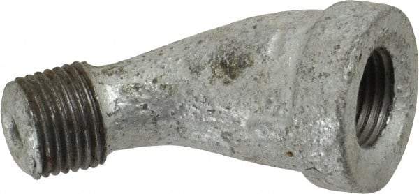 B&K Mueller - Class 150, 1/8" Galvanized Pipe 45° Street Elbow - Threaded, Malleable Iron - Eagle Tool & Supply
