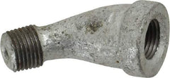 B&K Mueller - Class 150, 1/8" Galvanized Pipe 45° Street Elbow - Threaded, Malleable Iron - Eagle Tool & Supply