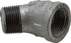 B&K Mueller - Class 150, 3/4" Galvanized Pipe 45° Street Elbow - Threaded, Malleable Iron - Eagle Tool & Supply