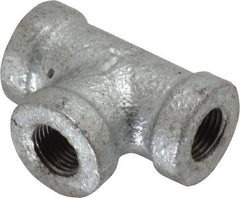 B&K Mueller - Class 150, 1/8" Galvanized Pipe Tee - Threaded, Malleable Iron - Eagle Tool & Supply