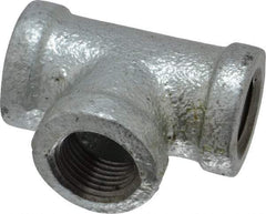 B&K Mueller - Class 150, 3/8" Galvanized Pipe Tee - Threaded, Malleable Iron - Eagle Tool & Supply