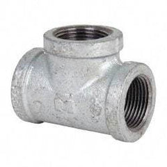 Value Collection - Class 150, 1" Galvanized Pipe Tee - Threaded, Malleable Iron - Eagle Tool & Supply