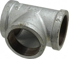 Value Collection - Class 150, 2" Galvanized Pipe Tee - Threaded, Malleable Iron - Eagle Tool & Supply