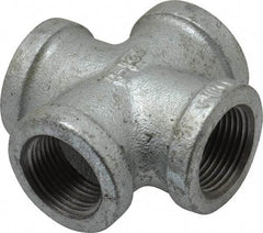 B&K Mueller - Class 150, 3/4" Galvanized Pipe Cross - Threaded, Malleable Iron - Eagle Tool & Supply